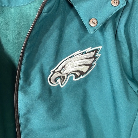 NWT XL NFL.com Philadelphia Eagles‎ Soft Shell Zipper Coat with Removable Hood - Picture 8 of 16